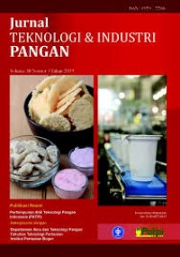 Jurnal teknologi dan industri pangan vol.30.no.1.tahun 2019