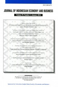 Journal of Indonesian Economy and Business vol.29. no.1. January 2014