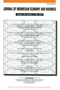 Journal of Indonesian Economy and Business vol.30, no.2, May 2015